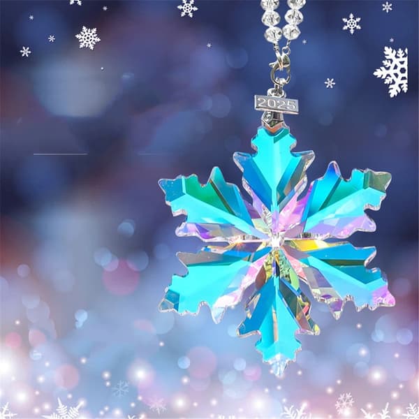Årlig udgave julesnefnugpynt, krystaljulepynt
