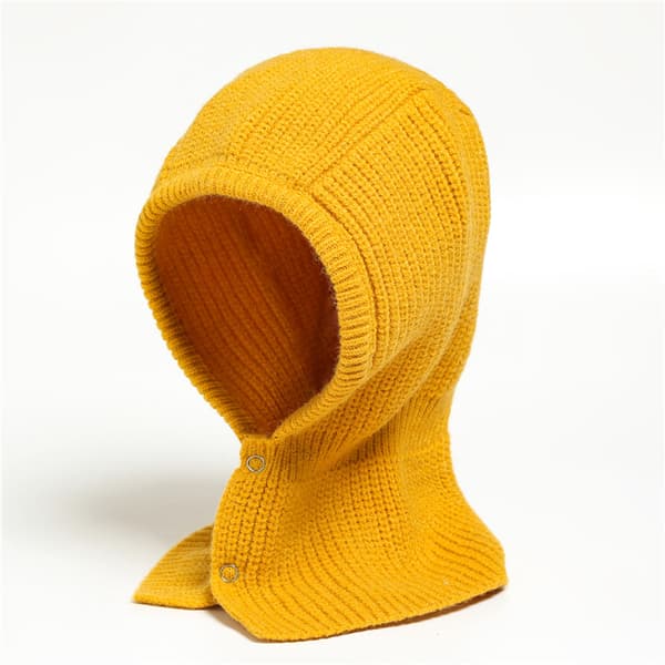 Strikket Pullover Hue Vinter Varm Hætte Tørklæde Hat til Kvinder Mænd Vindtæt Tørklæde Hue Øreklap Strik Hætte Hatte Vinter Tørklæde (2 stk.)