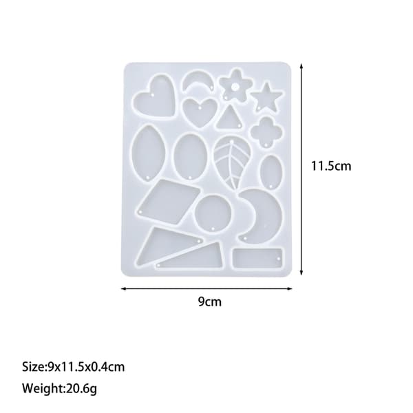 Ørering Vedhæng Form Harpiks Epoxy Silikoneforme Epoxy Harpiks Øreringe Medaljon DIY Vedhæng Støbeform DIY Krystal Epoxy -Stykker