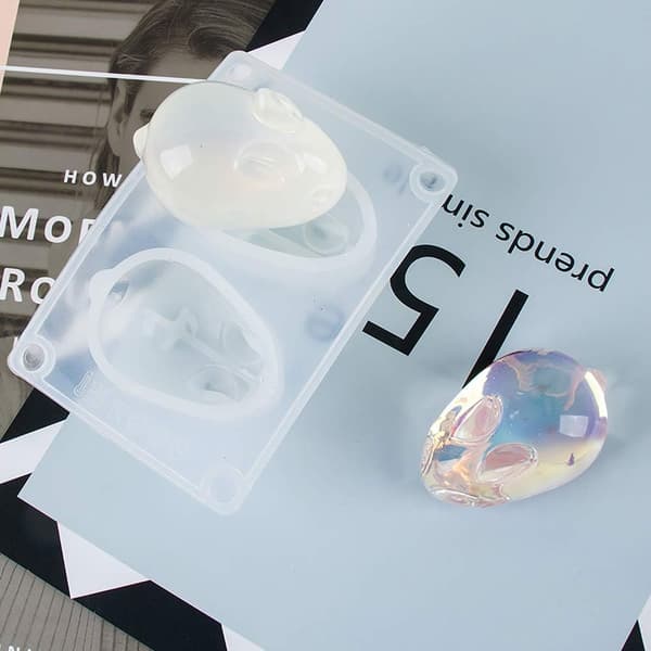 2 stykker 3D kanin silikone harpiksform påskehare silikone epoxy harpiks støbeforme DIY sæbe lys gipsfremstilling
