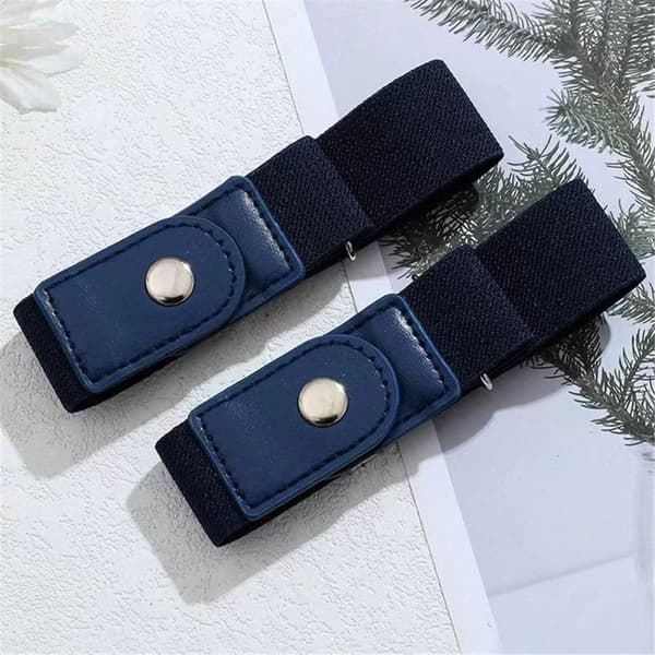 Spændeløst strækbælte / Mænd – 2-pak elastisk usynligt bælte til jeans