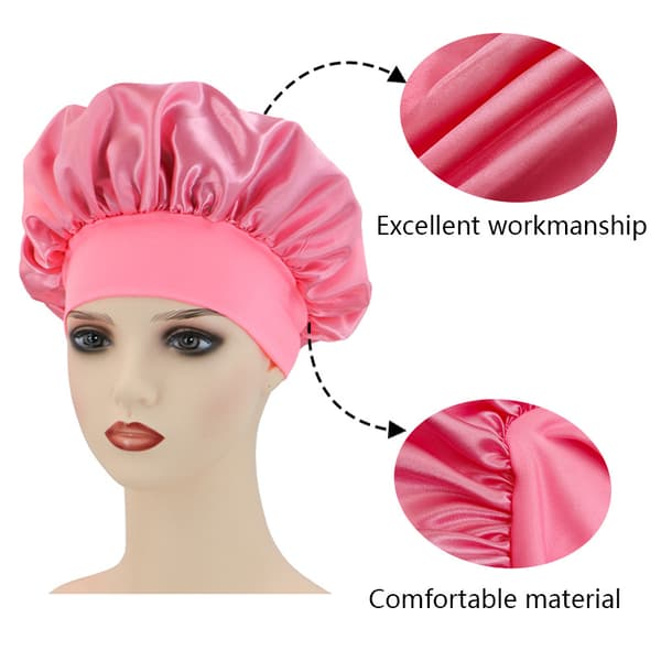 Sovehetter for kvinner Naturlig hår Bonnets Satenghette for hårtap Satenghette for barn Sovehette for krøllete hår (stykker)