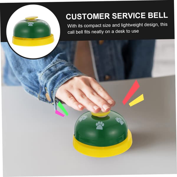 Leksaksservice ringklocka bröllopsringklocka svarsklocka liten handklocka måltidsservice ringklocka handpressklocka inkallningsklocka