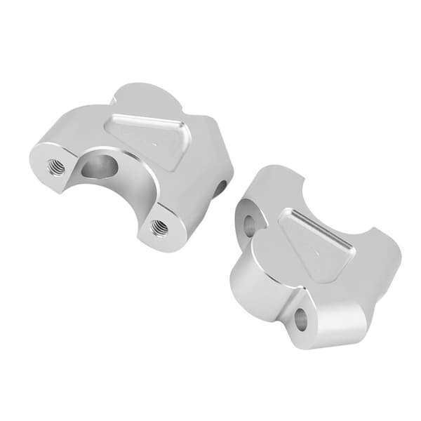 Motorcykelstyre Riser Adaptrar, Aluminium Styre Riser Klämma Höjd Upp Adaptrar för (Silver)