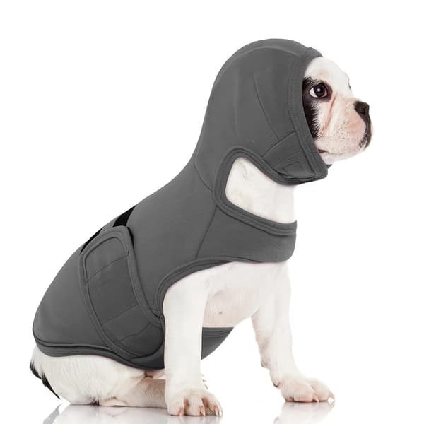 Mellem beroligende vest til små hunde (grå)