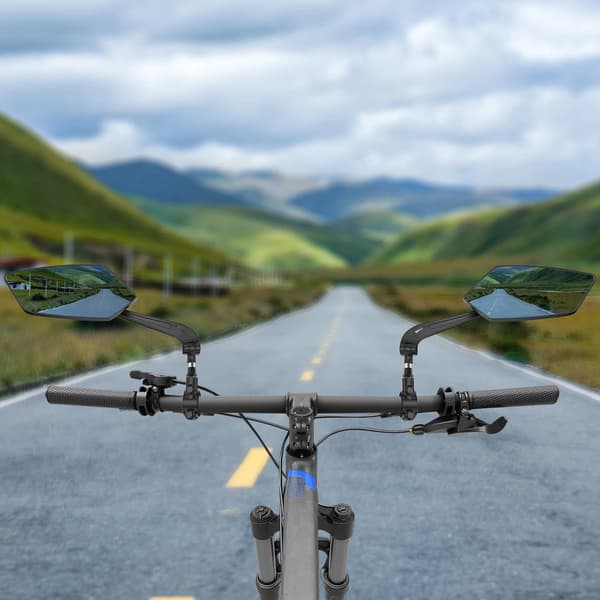 Cykelbakspejl | 360° drejeligt & | Blu-ray ridsefast glaslinse | Tilbehør