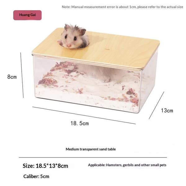 Hamster Sandbadlåda, Transparent Akryldusch