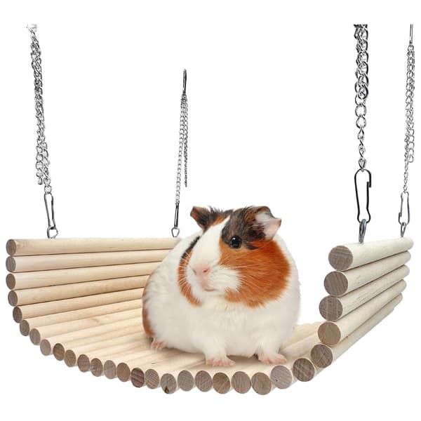 Chinchilla Hängbro Plattform Leksak i Trä (Björk 20*35cm)