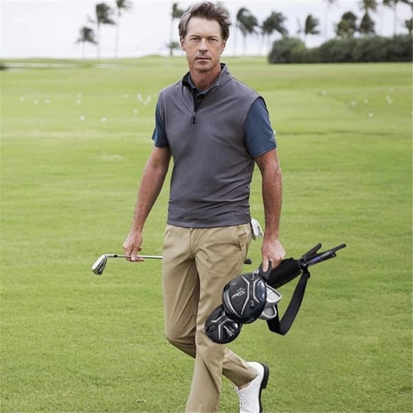 Lærred Golfkølle Bæretaske Sort Golfkølletaske Mini Kvinder Damer Børn Boldpose Pakke