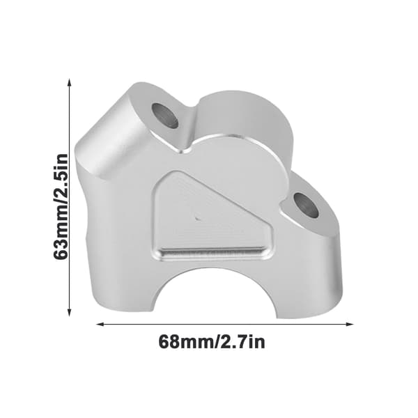Motorcykelstyre Riser Adaptrar, Aluminium Styre Riser Klämma Höjd Upp Adaptrar för (Silver)
