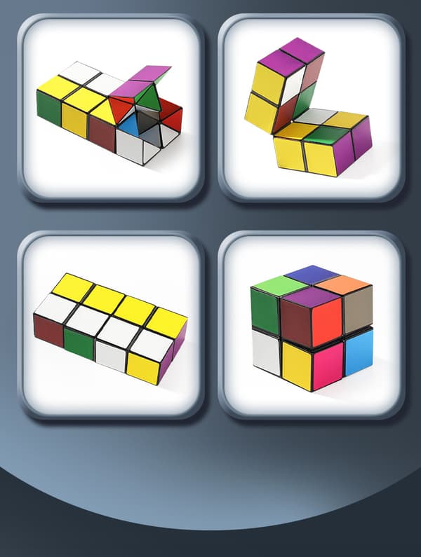 2 i 1 Combo Infinity Cube Legetøj Transformerende Geometrisk Puslespil 3D Samling Stress Angstdæmpende Magiske Puslespilsterninger