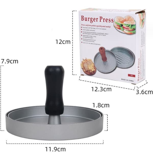 Burgerpresse Hamburgerpresse Patty Maker med aluminium hamburgerform
