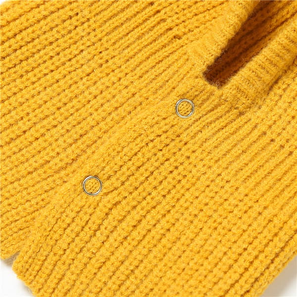 Strikket Pullover Hue Vinter Varm Hætte Tørklæde Hat til Kvinder Mænd Vindtæt Tørklæde Hue Øreklap Strik Hætte Hatte Vinter Tørklæde (2 stk.)