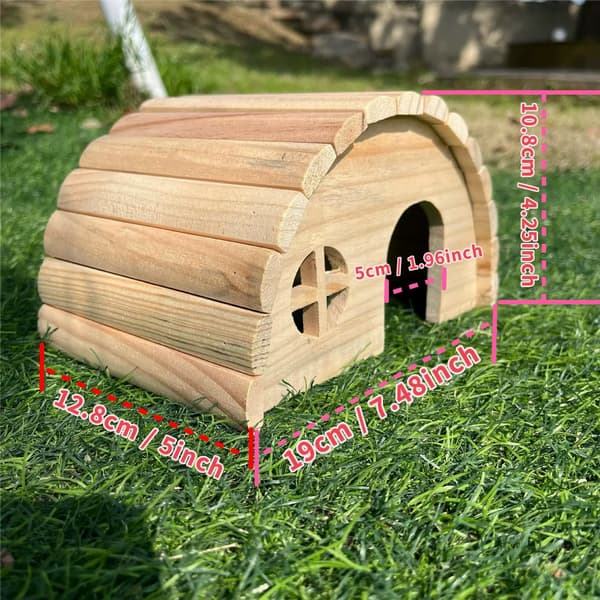 Træhamsterhus, buet skjulested til små dyr, hamsterredehabitat
