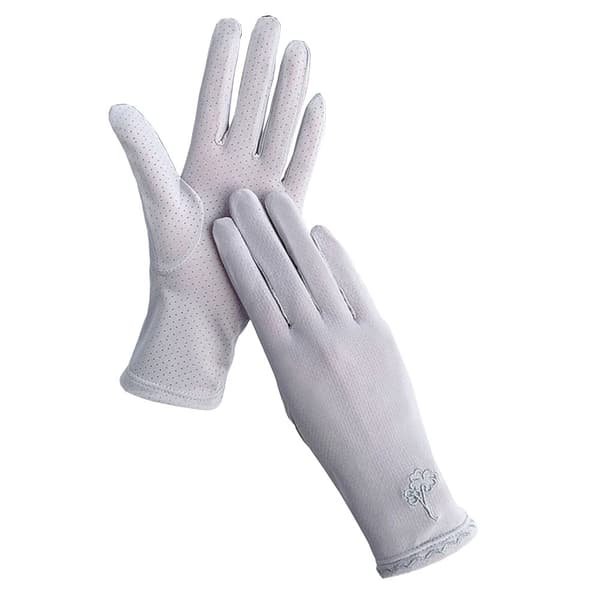 Is Silke Solcreme Handsker til Kvinder, Solbeskyttende Åndbare Handsker Mode Køre Tynde Touchscreen Luffer (Stykker)