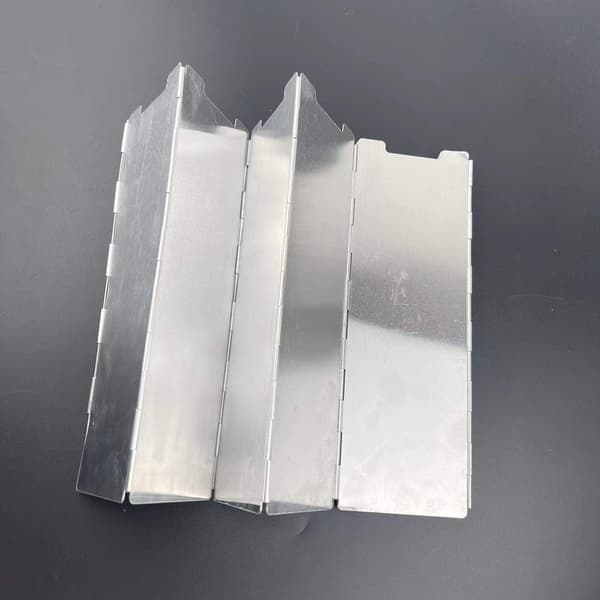 Vikbar Spis Vindruta - 10 Paneler Vindskydd Aluminiumlegering Vindruta Lägereld Vindskydd för Spis vid Camping