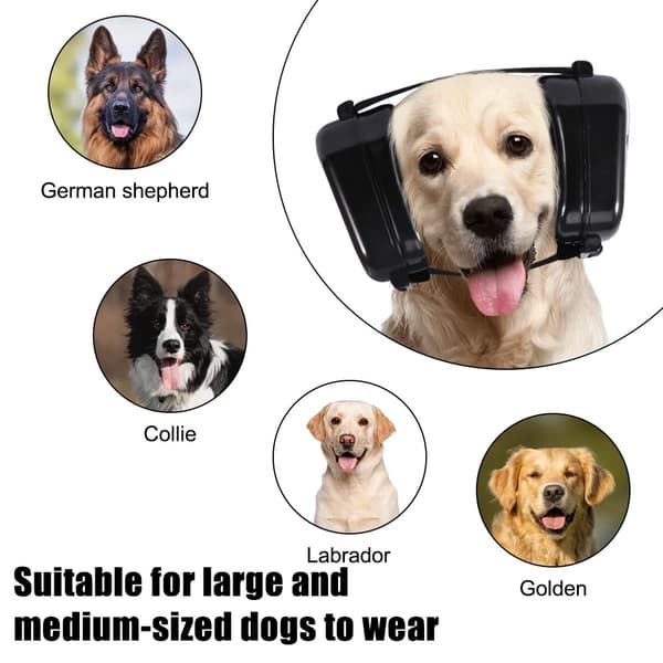 Hunde høreværn til hunde Høreværn til hunde Støjreducerende hovedtelefoner til hunde (sort)