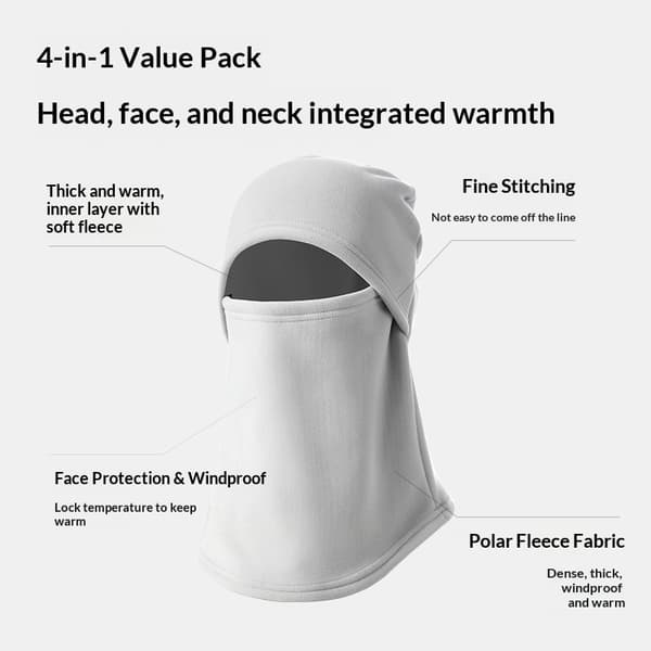 Vintermaske for kaldt vær Vindtett Termisk Vinter Skjerfmaske Dame Halsvarmer Hette
