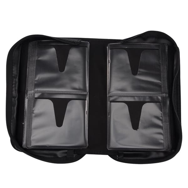 CD/DVD-etuiholder Organizer Tegnebogshylstre Hæftebind, Opbevaring 128 Kapacitet Disc, Opbevaring, Holder, Hæfte (Sort)
