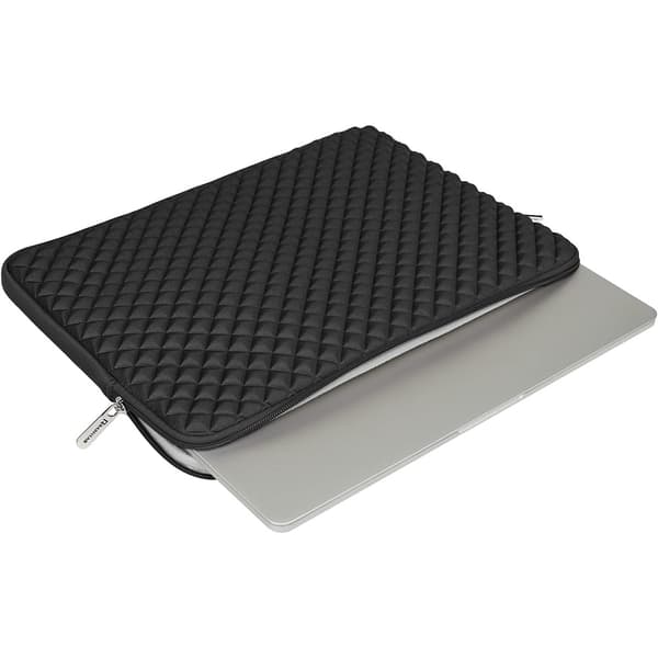 13 tums laptopfodral skum stötsäker dyna skyddsfodral fluffigt foder blixtlås skyddsfodral (svart)