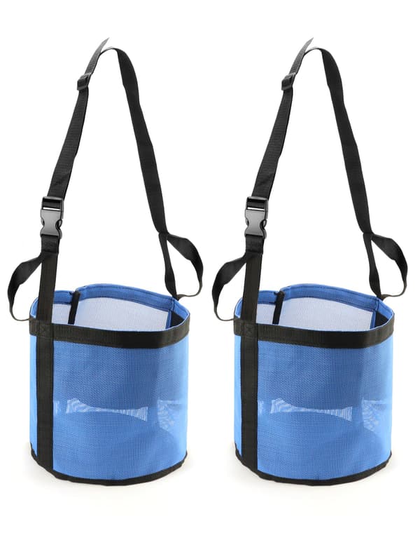 2-pack hästfoderpåse för spannmål - Nätfoderpåse, nack- och nosdyna hästmunkorgsfoderpåse