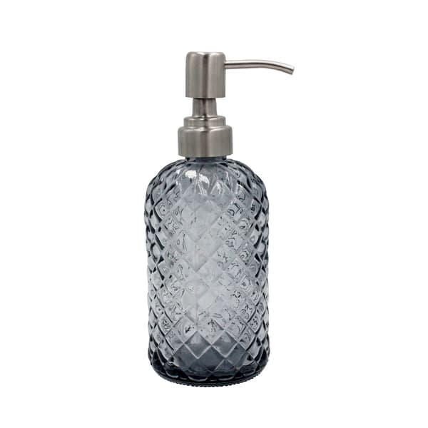17,6 Oz Sæbedispenser med 304 Rustfri Stål Pumpe, Køkken, Badeværelse Sæbedispenser, Genopfyldelig Flydende Glas