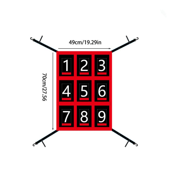 19.29 * 27.56in Klar Nummerert Strike Zone