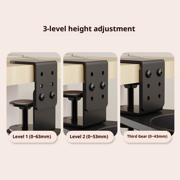 Dypere skrivebordskoppholder, 360° roterende sølefri koppholder for bord