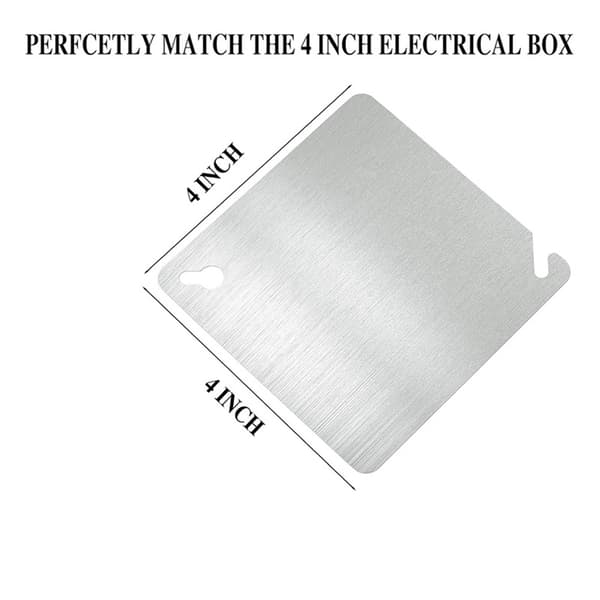 8st Metall Elbox Täckplatta, Kopplingsdosans Lock