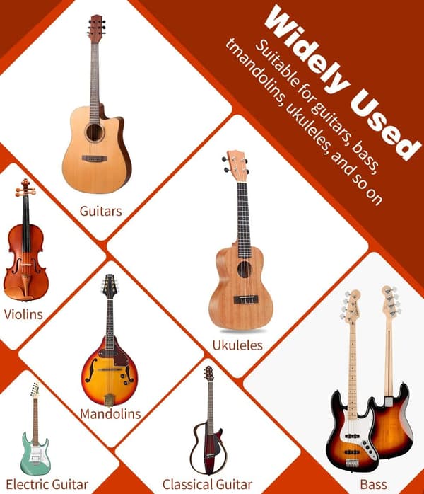 Gitarrvägghängare, 1-pack gitarrväggfäste, vägghängare i lövträ med skruvar, för akustisk gitarr, elgitarr