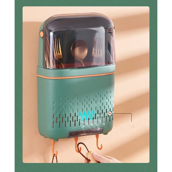 Redskabsholder, Bestikholder med ruminddeling og afløb