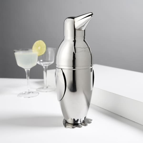 Køkkenbar Pingvin Cocktailshaker, 18/8 Rustfrit Stål, Spejlfinish, 3-Delt Sæt