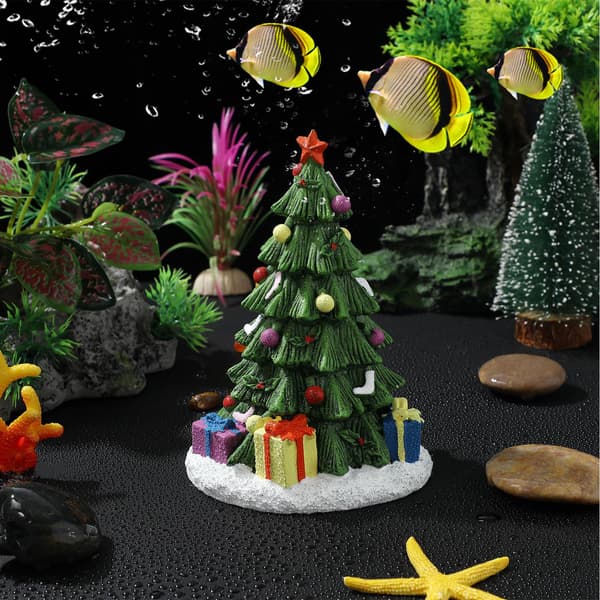 Akvarium juletrepynt - Juletrestatue til akvarium, juledekorasjon