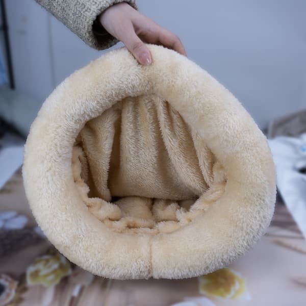 Vinter Katt Sovsäck Halvsluten Kattbo Varm Liten