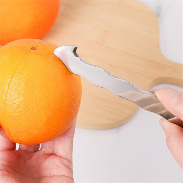 2-pakning appelsinskreller og sitrusskreller – Fruktskreller i rustfritt stål for appelsiner, grapefrukt
