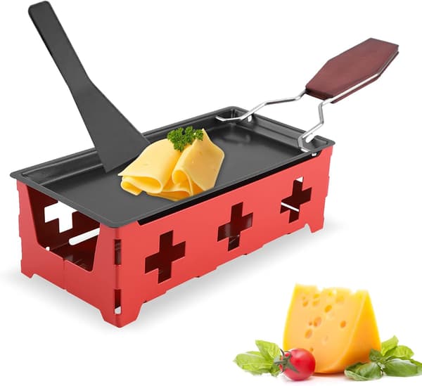 Osteraclette Strekkbar Ostebakeform Jern Metall Grillplate Tilbehør Ostesmelt