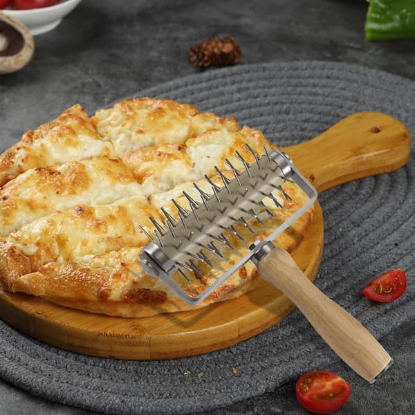 Generisk pizzadeig rustfritt stål lett å rengjøre brødnål bakverk kjevle med