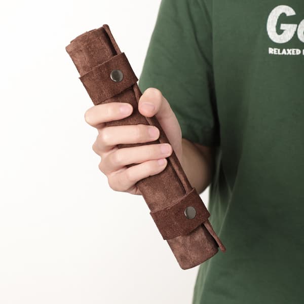 Roll-up Mocka Backgammon Spelset - & Barn - för Husbilsresor, Kryssningar, Flygplan, Camping