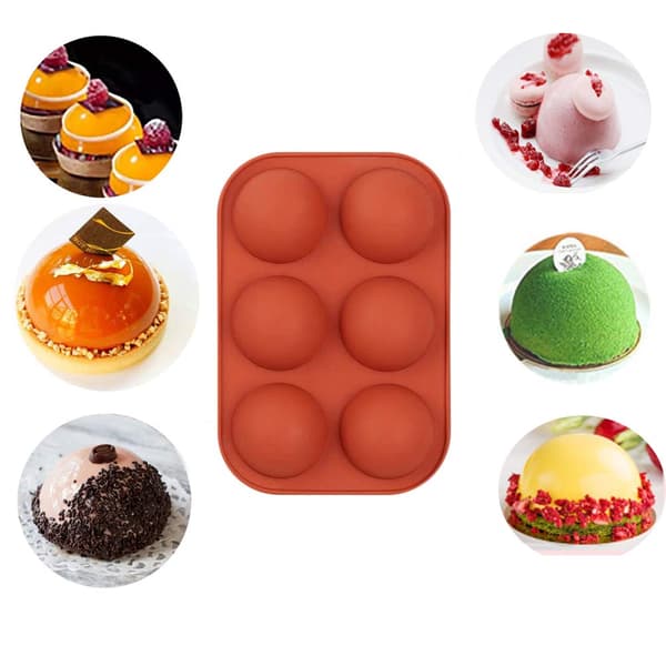 Halvkugle silikoneform, bageform til fremstilling af varm chokoladebombe, kage, gelé, kuppelmousse - Diameter-2\"