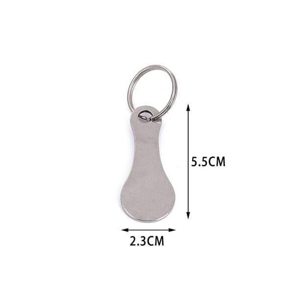 Mini Nøglering til Indkøbsvogn i Aluminiumslegering - Lille Nøglering til Indkøbsvogn, 2 Stykker Sølvfarvet