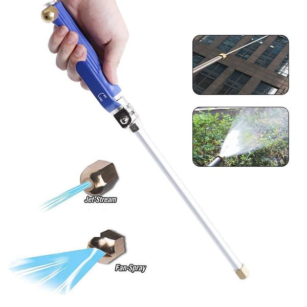 2-pack högtryckstvättstav, bärbar högtrycksvattenpistol, utdragbar tvättspruta med vattenslangmunstycke