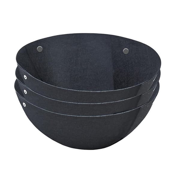 3 st 16 tum runda hängkorgsfoder i tyg, non-woven planteringsfoder, svarta