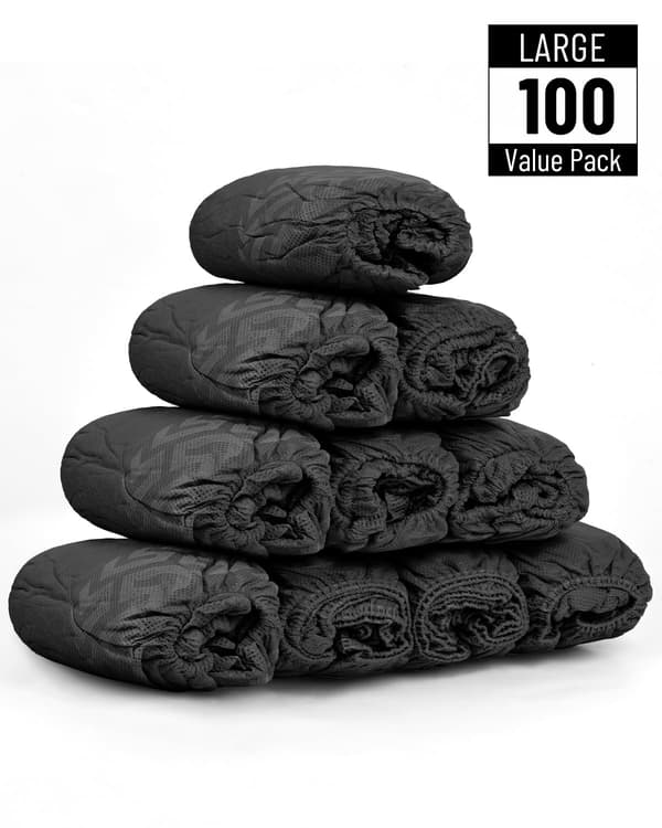 100 st Original Engångs, Extra Stora Stövel- och Skoskydd, Tjockare & Starkare, Hållbart Skydd för Golv