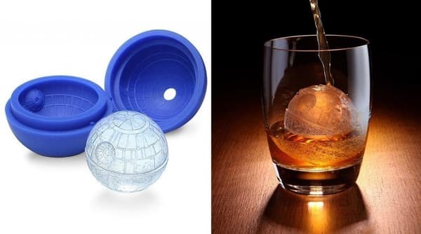 Star Wars Dödsstjärnan Isbitsform, Rund Isbitsform för Whiskey, Bourbon, Cocktails Star Wars Dödsstjärnan Silikonisform