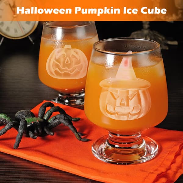 Halloween gresskar isbitform, silikon lykt isbitform med 1 trakt, morsom gresskarformet isbitbrett for whisky