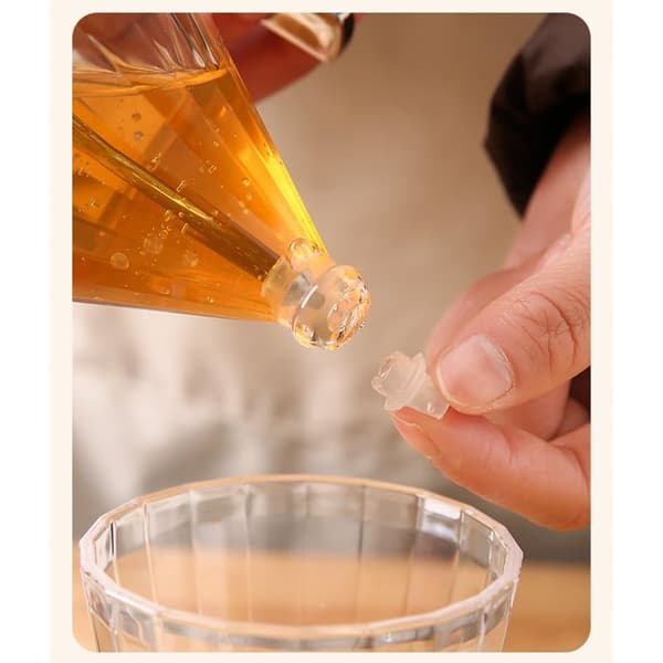 Honningdispenser med stativ - Klar glasskrukke (200 ml)