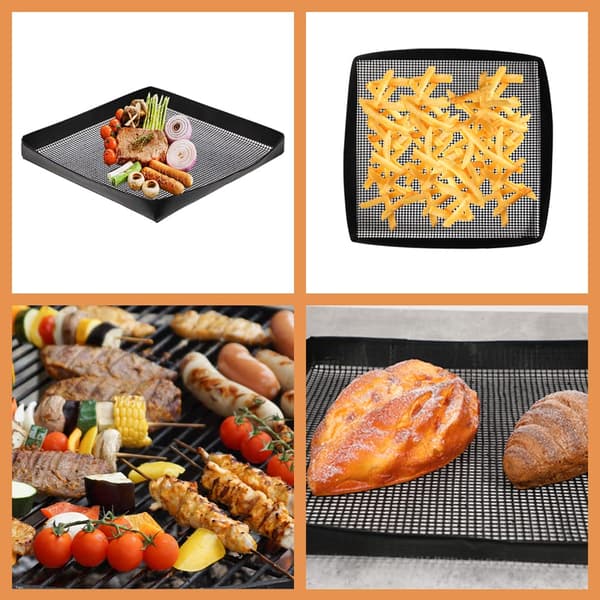 BBQ Grillnettingskurv 2 stk (30x30 cm) - Kurv