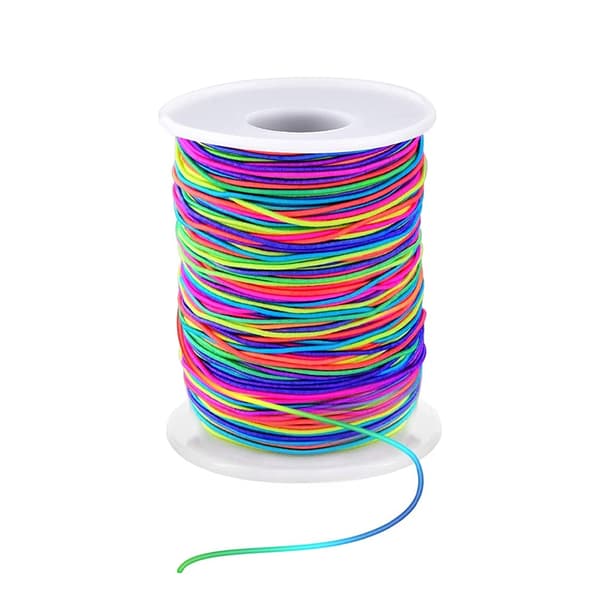 1 mm strækbar armbåndsnor, robust regnbue elastisk snor elastisk snor til smykkefremstilling, halskæder, perler og håndværk