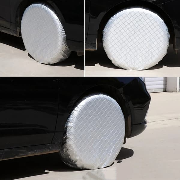 Däckskydd 4-pack, husvagn husbil lastbil SUV husbil hjulskydd, sol regn snöskydd