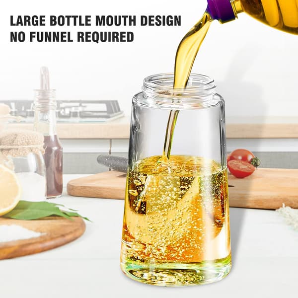Oliedispenser og eddikesprøjte med 3 udskiftelige dyser 19.4oz/550ml Glas Madolie Forberedelsesdispensere